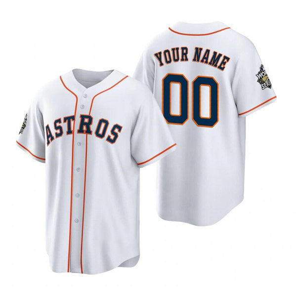 Custom Houston Astros ACTIVE PLAYER White Tomch 2022 World Series Home Stitched Jersey