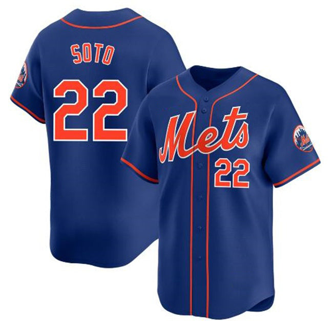 New York Mets #22 Juan Soto Royal Tomch 2024 Alternate Limited Stitched Jersey