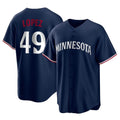 Minnesota Twins #49 Pablo Lopez Player Navy TomchReplica Alternate Home Stitched Jerseys