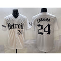 Detroit Tigers #24 Miguel Cabrera White Thaam 'Motor Gothic Edition' Vapor Premier Limited Stitched Jersey