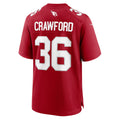A.Cardinals #36 Kitan Crawford Cardinal Tomch Team Game Jersey