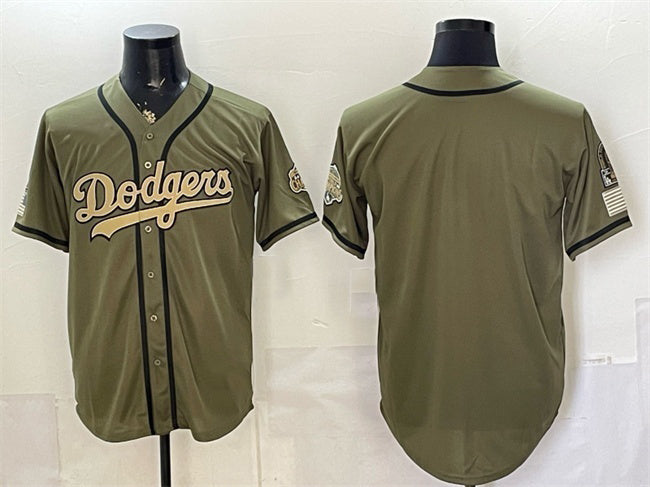 Los Angeles Dodgers Blank Olive Tomch 2026 Armed Forces Day Stitched Jersey 2