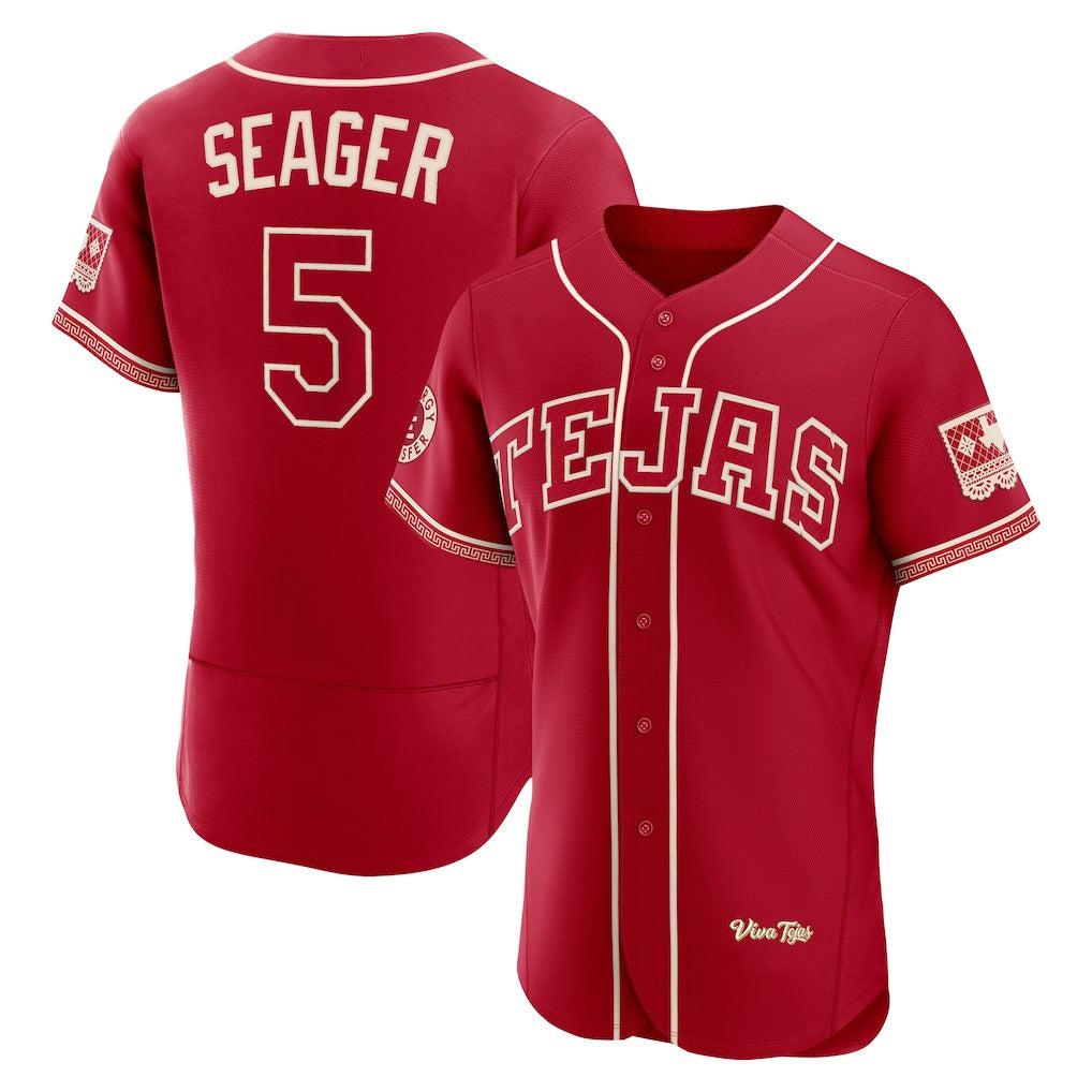 Texas Rangers #5 Corey Seager Red Tomch 2026 City Connect Authentic Sponsor Patch Jersey