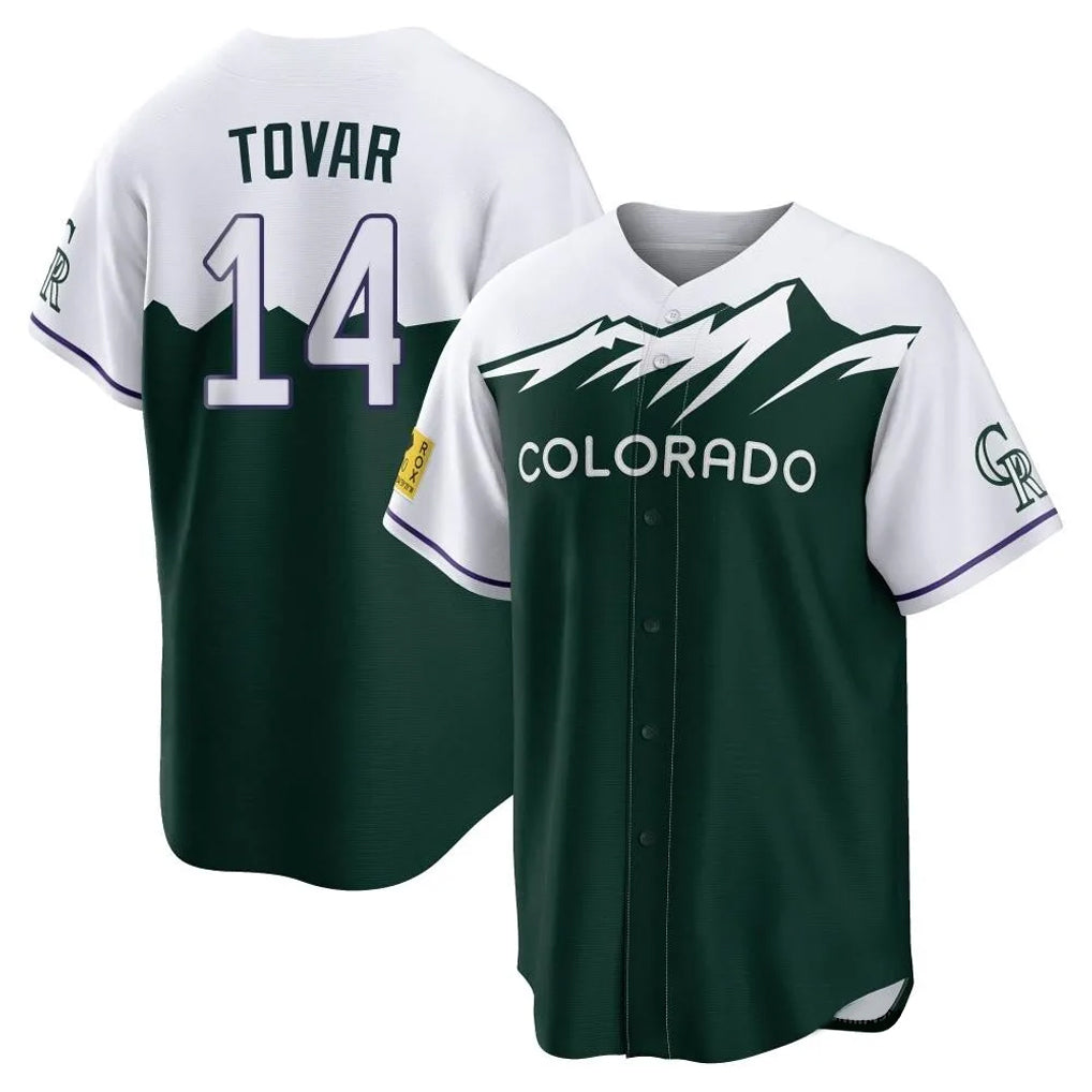 Colorado Rockies #14 Ezequiel Tovar Player Green Tomch City Connect Home Game Stitched Jerseys