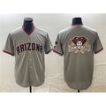 Arizona Diamondbacks Gray Tomch Team Big Logo Cool Base Stitched Jerseys