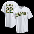 Oakland Athletics #22 Jeff McNeil White Tomch Home Replica Jersey