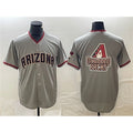 Arizona Diamondbacks Gray Tomch Team Big Logo Cool Base Stitched Jersey 2