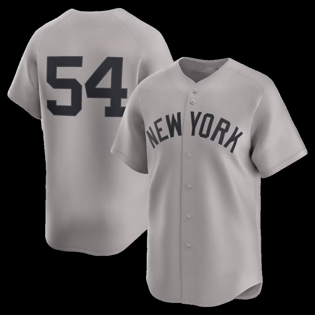 New York Yankees #54 Max Fried Gray Tomch Road Limited Player Jersey 2