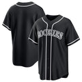 Colorado Rockies Blank Black Tomch Out Stitched Jersey