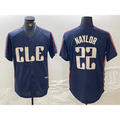 Cleveland Guardians #22 Josh Naylor Navy Tomch 2024 City Connect Limited Stitched Jersey