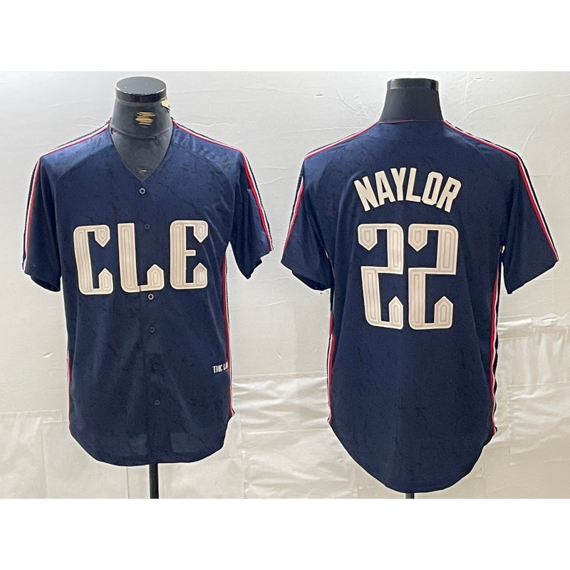 Cleveland Guardians #22 Josh Naylor Navy Tomch 2024 City Connect Limited Stitched Jersey