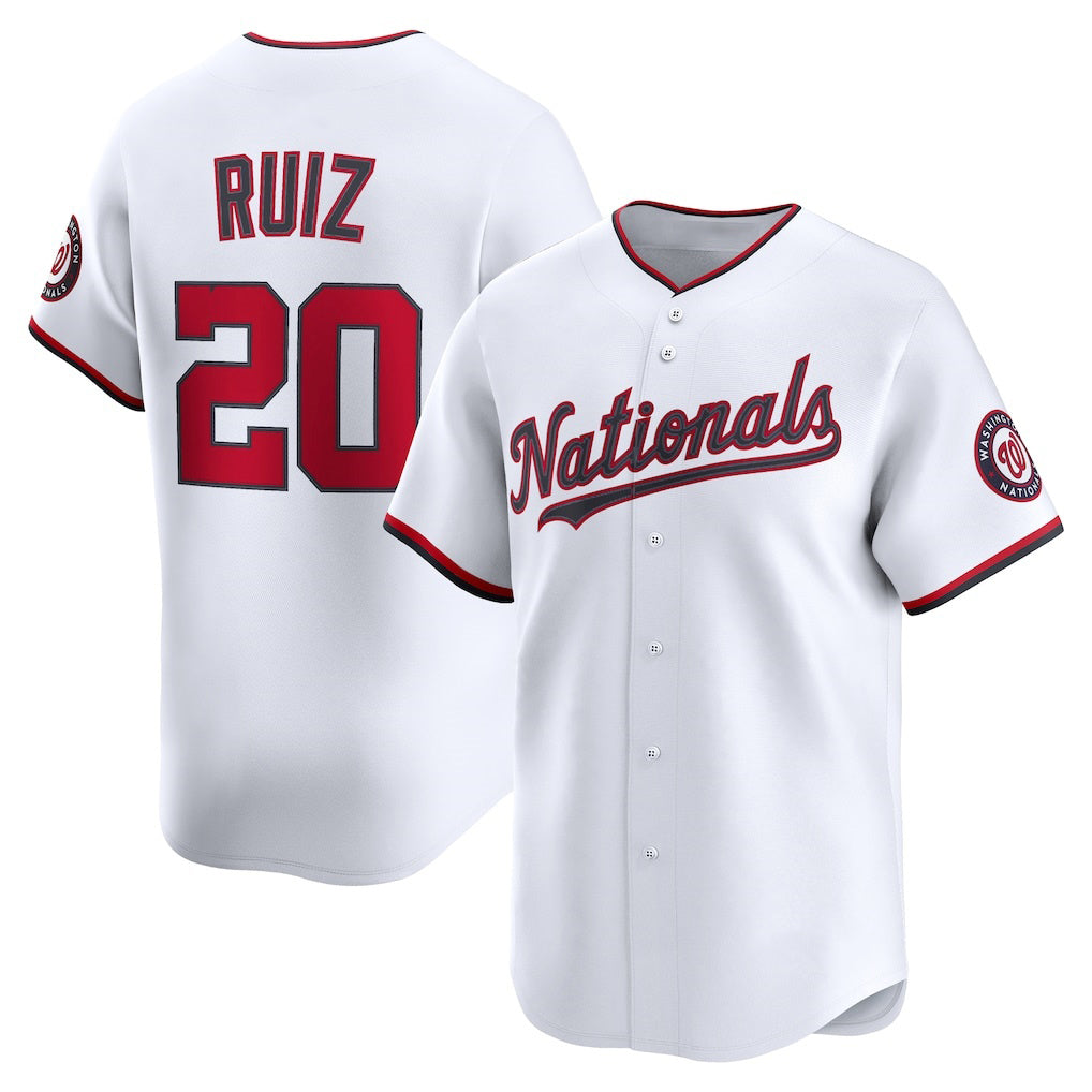 Washington Nationals #20 Keibert Ruiz White Tomch Home Limited Player Jersey