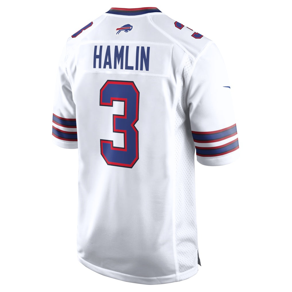 B.Bills #3 Damar Hamlin White Tomch Game Jersey