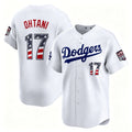 Los Angeles Dodgers #17 Shohei Ohtani White Tomch USA 250 Fourth of July Limited Stitched Jersey