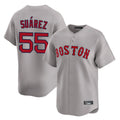 Boston Red Sox #55 Ranger Suarez Player Gray Tomch Road Limited Home Game Stitched Jerseys1