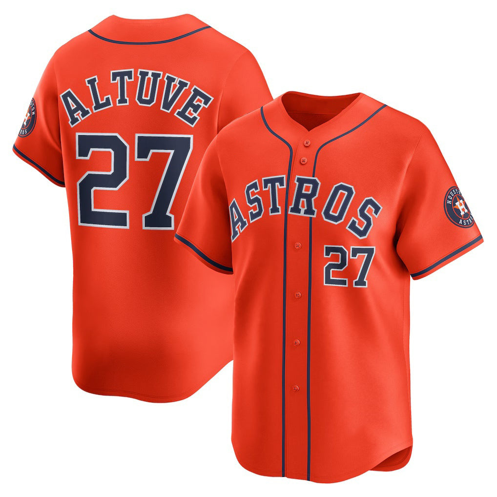 Houston Astros #27 Jose Altuve Orange Thaam Alternate Limited Player Jersey