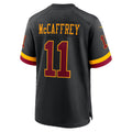 W.Commanders #11 Luke McCaffrey Black Tomch Hail Raiser Alternate Game Jersey
