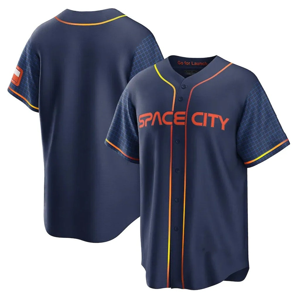 Houston Astros Blank Player Navy Tomch City Connect Home Game Stitched Jerseys