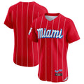Miami Marlins Blank Player Red Tomch City Connect Home Limited Elite Stitched Jerseys