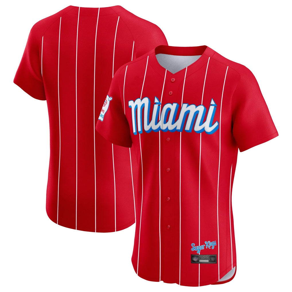 Miami Marlins Blank Player Red Tomch City Connect Home Limited Elite Stitched Jerseys