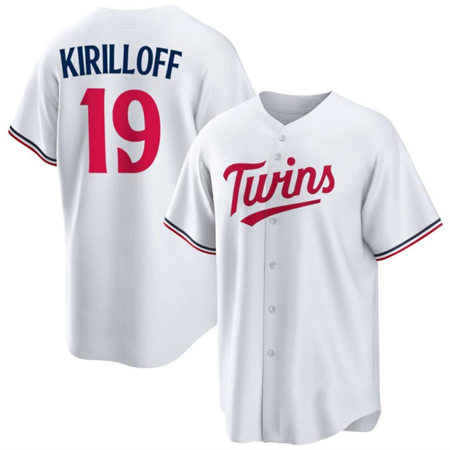 Minnesota Twins #19 Alex Kirilloff White Tomch Cool Base Stitched Jerseys