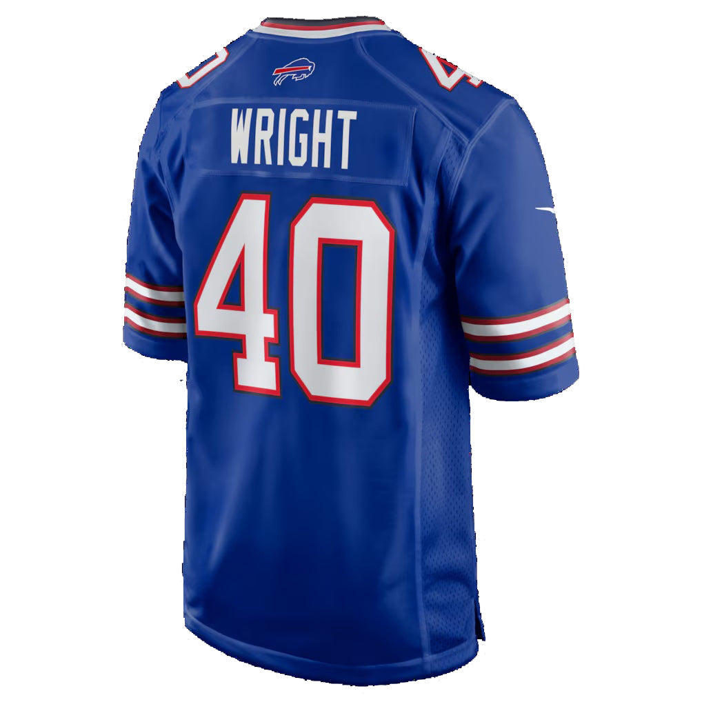 B.Bills #40 Matthew Wright Royal Tomch Team Game Jersey