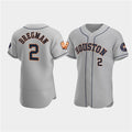 Houston Astros #2 Jose Altuve Gray Tomch 60th Anniversary Flex Base Stitched Jersey