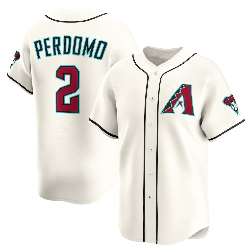 Arizona Diamondbacks #2 Geraldo Perdomo Cream Tomch Home Limited Player Jersey
