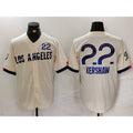 Los Angeles Dodgers #22 Clayton Kershaw Cream Thaam 2024 City Connect Limited Jersey