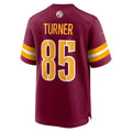 W.Commanders #85 Cole Turner Burgundy Tomch Player Game Jersey