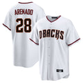 Arizona Diamondbacks #28 Nolan Arenado Player White Tomch Home Game Stitched Jerseys