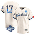 Los Angeles Dodgers #17 Shohei Ohtani Player Cream Tomch World Series Meet City Connect Limited Home Stitched Jerseys