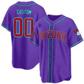 Custom Arizona Diamondbacks 2024 Cool Base Jersey V2 ¨C Purple Tomch