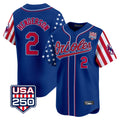 Baltimore Orioles #2 Gunnar Henderson Player Royal Tomch USA 250 Independence Day Vapor Premier Limited Home Game Stitched Jerseys