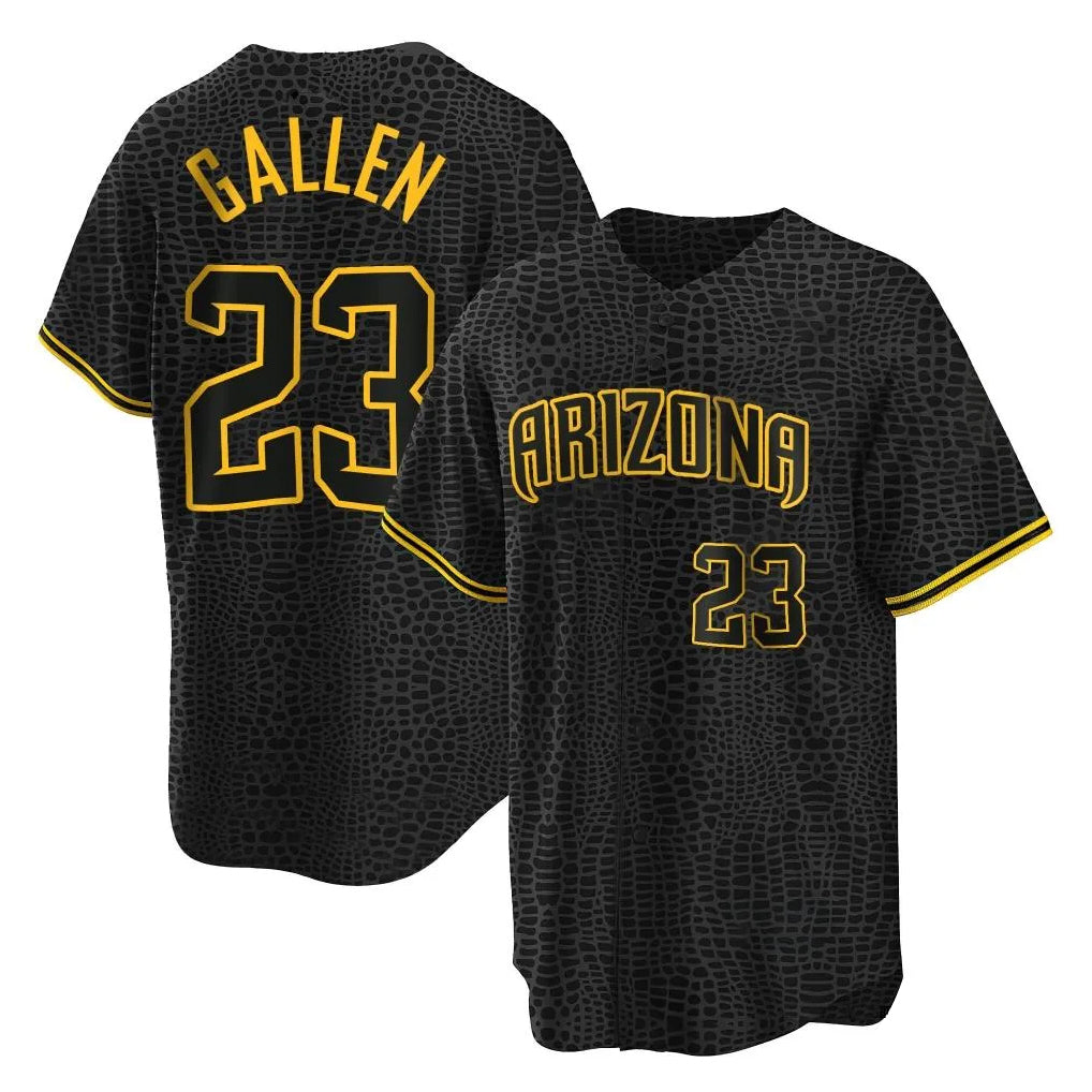 Arizona Diamondbacks #23 Zac Gallen Player Black Tomch Snake Skin City Home Game Stitched Jerseys
