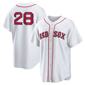 Boston Red Sox #28 Kristian Campbell White Tomch Home Replica Jersey