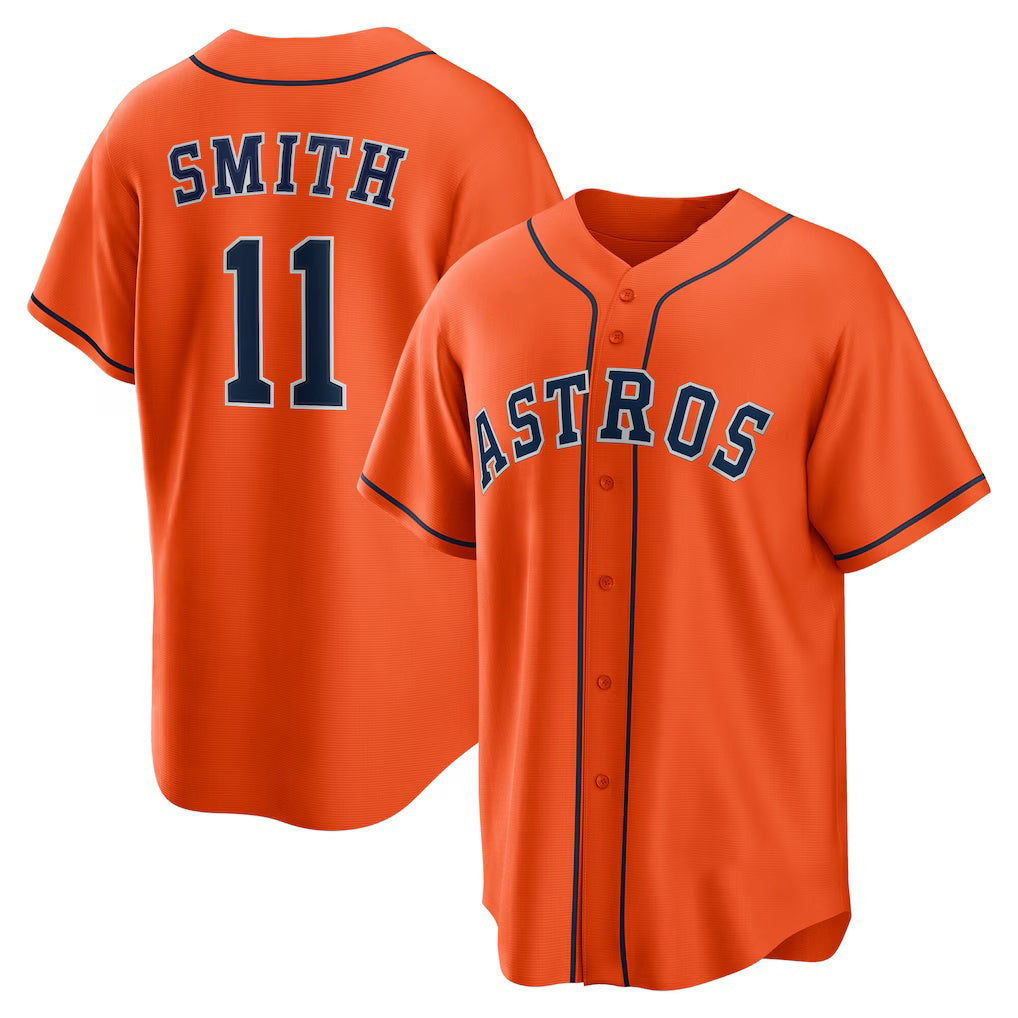 Houston Astros #11 Cam Smith Orange Thaam Alternate Replica Jersey