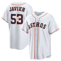 Houston Astros #53 Cristian Javier White Tomch Home Replica Jersey