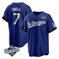 Los Angeles Dodgers #7 Blake Snell Player Royal Tomch City Connect Game World Series Stitched Jerseys