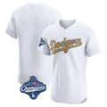 Los Angeles Dodgers Blank Player White Gold Tomch Limited Elite Home World Series Meet Stitched Jerseys