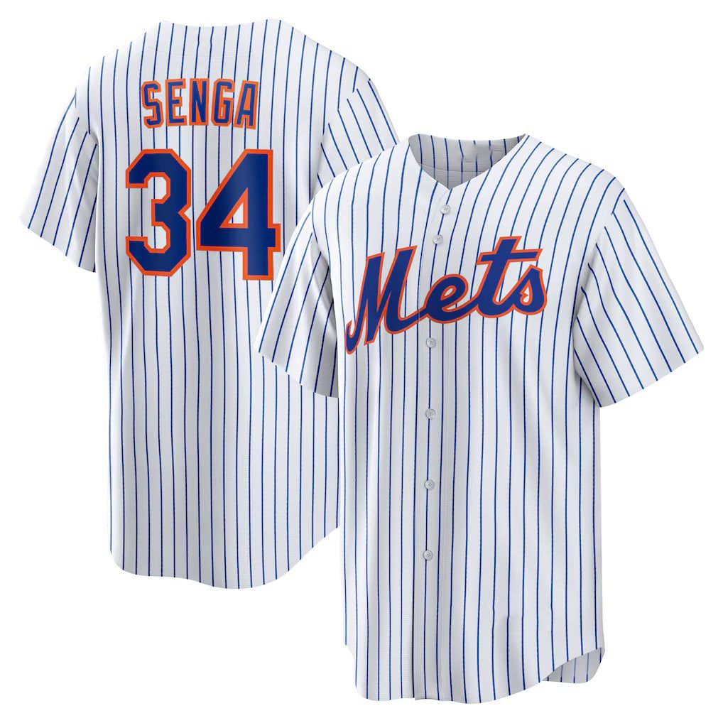New York Mets #34 Kodai Senga White-Royal Tomch Home Replica Player Jersey