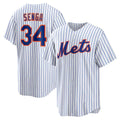 New York Mets #34 Kodai Senga White-Royal Tomch Home Replica Player Jersey