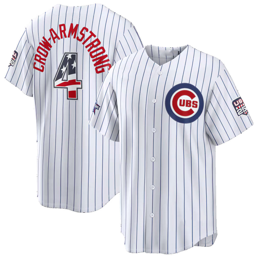 Chicago Cubs #4 Pete Crow-Armstrong 2026 All-Star Edition Stars & Stripes White Tomch Stadium Jersey