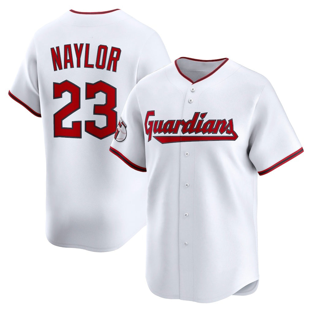 Cleveland Guardians #23 Bo Naylor White Thaam Home Limited Player Jersey