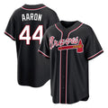 Atlanta Braves #44 Hank Aaron Player Black Tomch Fashion Out Game Stitched Jerseys