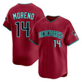 Arizona Diamondbacks #14 Gabriel Moreno Player Red Tomch Limited Home Game Stitched Jerseys