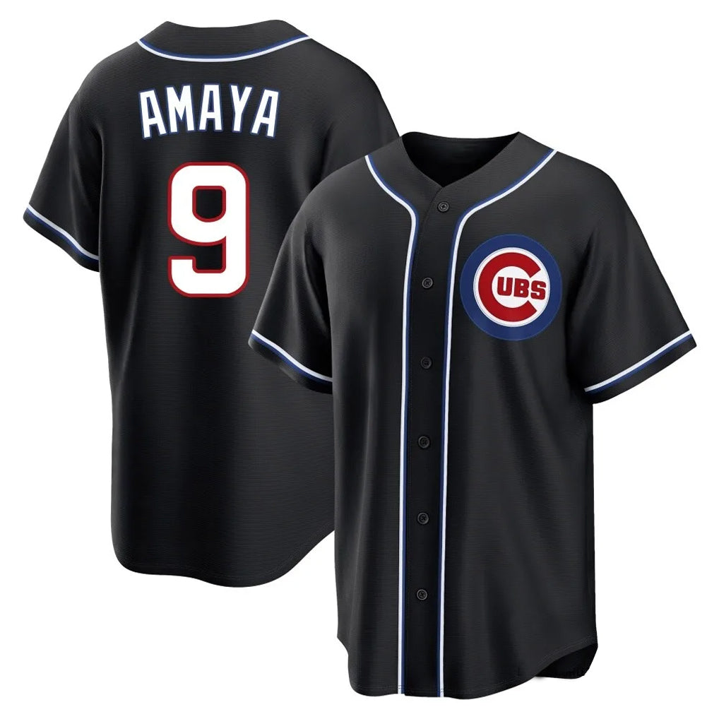 Chicago Cubs #9 Miguel Amaya Player Black Tomch Fashion Out Game Stitched Jerseys
