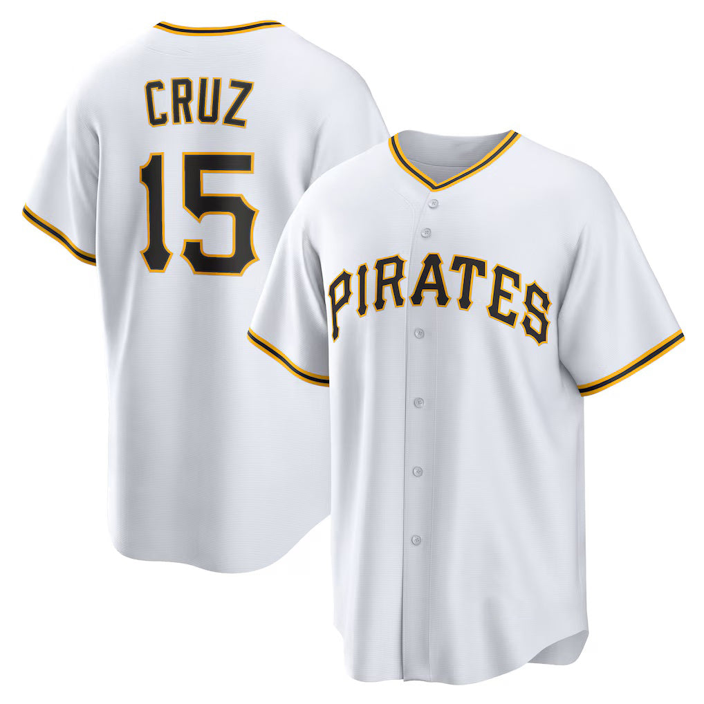 Pittsburgh Pirates #15 Oneil Cruz White Tomch Home Replica Jersey