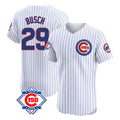 Chicago Cubs #29 Michael Busch Player White Tomch 150th Anniversary Limited Elite Home Game Stitched Jerseys