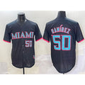 Miami Marlins #50 Agust¨ªn Ram¨ªrez Black Tomch 2025 City Connect Limited Stitched Jersey